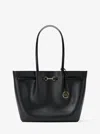 Michael Kors Outlet Carson Large Pebbled Leather Tote Bag In Black
