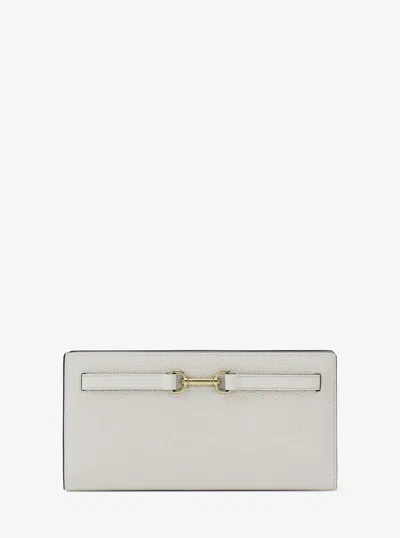 Michael Kors Outlet Carson Large Pebbled Leather Wallet In Natural