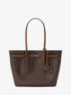 Michael Kors Outlet Carson Large Signature Logo Tote Bag In Brown