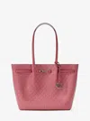 Michael Kors Outlet Carson Large Signature Logo Tote Bag In Pink