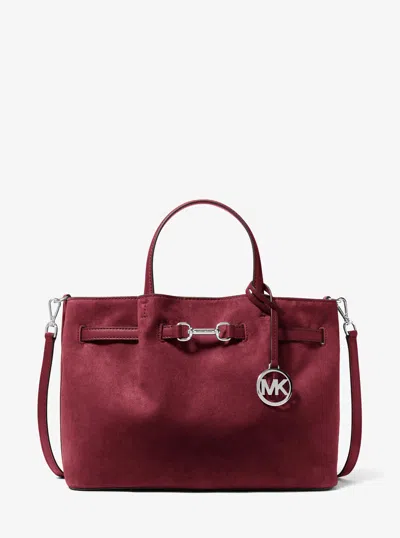 Michael Kors Outlet Carson Medium Satchel In Red