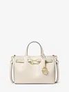 Michael Kors Outlet Carson Small Pebbled Leather Satchel In White