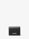Michael Kors Outlet Carson Small Pebbled Leather Wallet In Black
