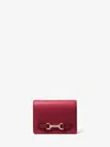 Michael Kors Outlet Carson Small Pebbled Leather Wallet In Red