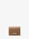 Michael Kors Outlet Carson Small Pebbled Leather Wallet In White