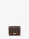 Michael Kors Outlet Carson Small Signature Logo Wallet In Brown