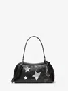 Michael Kors Outlet Cecily Small Embellished Shoulder Bag In Black