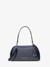 Michael Kors Outlet Cecily Small Signature Logo Shoulder Bag In Blue