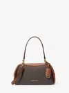 Michael Kors Outlet Cecily Small Signature Logo Shoulder Bag In Brown