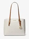 Michael Kors Outlet Charlotte Large 3-in-1 Signature Logo Tote Bag In White