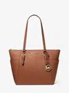 Michael Kors Outlet Charlotte Large Saffiano Leather Top-zip Tote Bag In Multi
