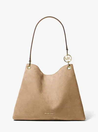 Michael Kors Outlet Christina Large Shoulder Bag In Brown