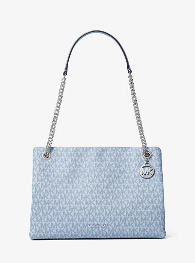 Michael Kors Outlet Christina Medium Signature Logo Shoulder Bag In Multi