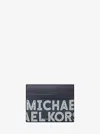 Michael Kors Outlet Cooper Graphic Logo Card Case In Blue