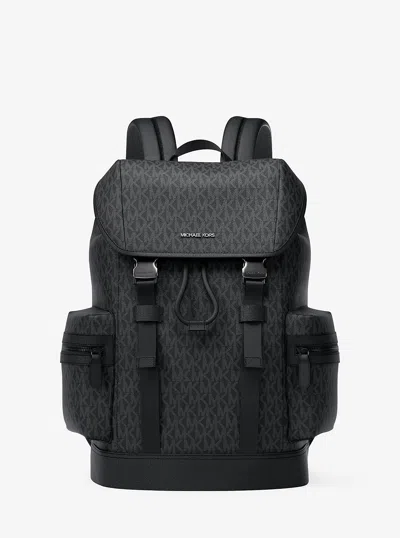 Michael Kors Outlet Cooper Logo Backpack In Black