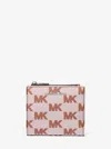 Michael Kors Outlet Cooper Logo Jacquard Wallet In Multi