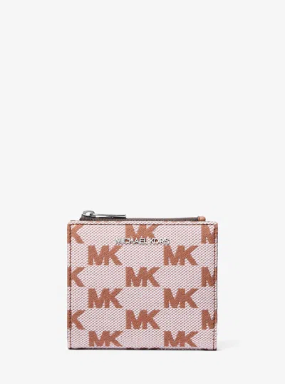 Michael Kors Outlet Cooper Logo Jacquard Wallet In Multi