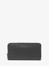 Michael Kors Outlet Cooper Logo Zip-around Wallet In Black