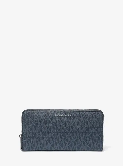 Michael Kors Outlet Cooper Logo Zip-around Wallet In Multi
