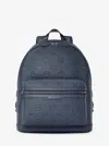 Michael Kors Outlet Cooper Medium Logo Debossed Dome Backpack In Blue