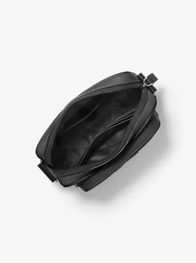 Michael Kors Outlet Cooper Pebbled Leather Camera Bag In Black