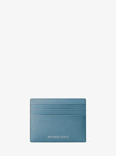 Michael Kors Outlet Cooper Pebbled Leather Card Case In Multi
