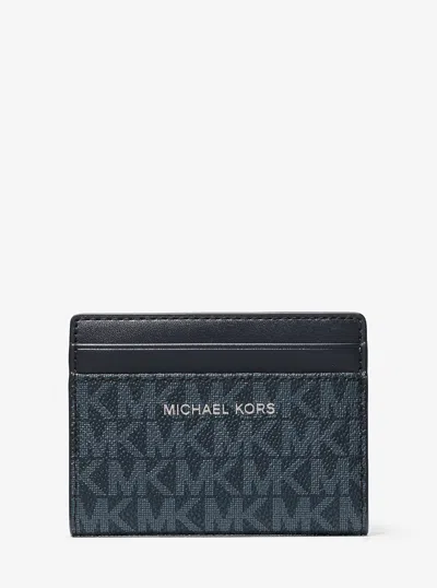 Michael Kors Outlet Cooper Signature Logo Bi-fold Wallet In Multi