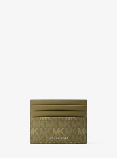 Michael Kors Outlet Cooper Signature Logo Card Case In Multi