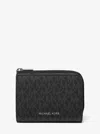 Michael Kors Outlet Cooper Signature Logo Folio Wallet In Black