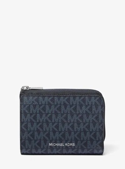 Michael Kors Outlet Cooper Signature Logo Folio Wallet In Multi