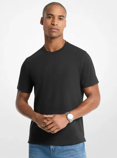 Michael Kors Outlet Cotton Piqué T-shirt In Black