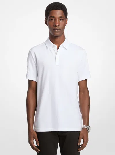Michael Kors Outlet Cotton Polo Shirt In White