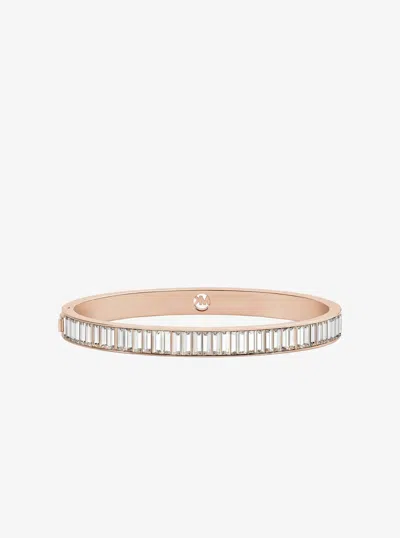 Michael Kors Outlet Cubic Zirconia Bangle In Metallic