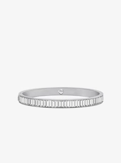 Michael Kors Outlet Cubic Zirconia Bangle In Silver