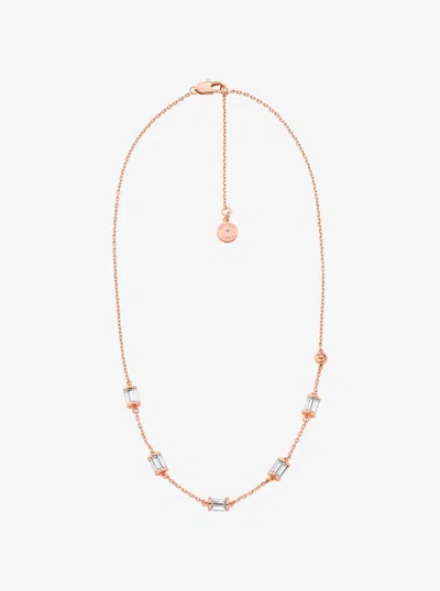 Michael Kors Outlet Cubic Zirconia Necklace In Multi