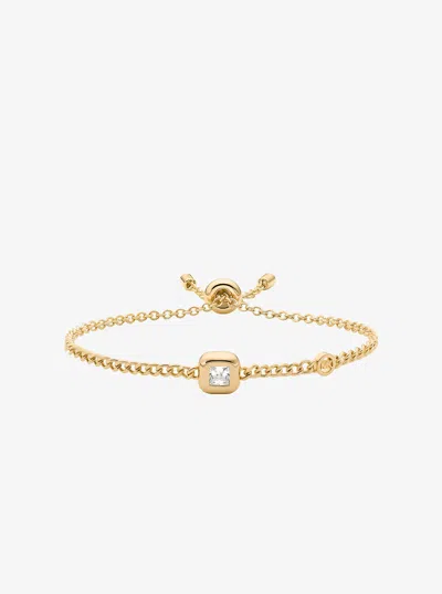 Michael Kors Outlet Cubic Zirconia Slider Bracelet In Gold