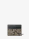 Michael Kors Outlet Cyrus Snake Embossed Tall Card Case In White