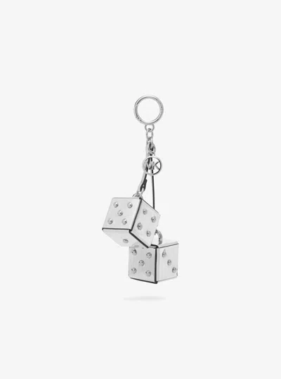 Michael Kors Outlet Dice Bag Charm In Silver