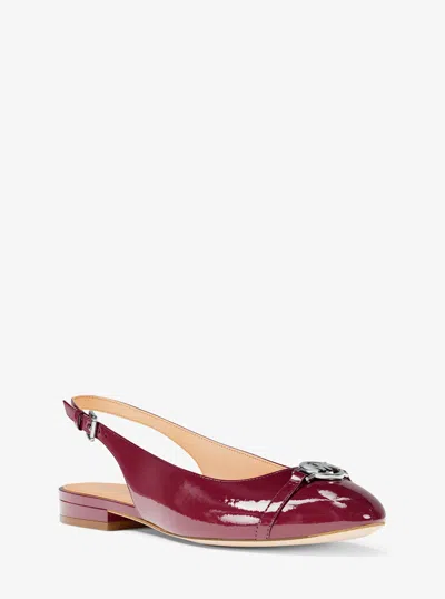Michael Kors Outlet Dori Patent Slingback Flat In Multi