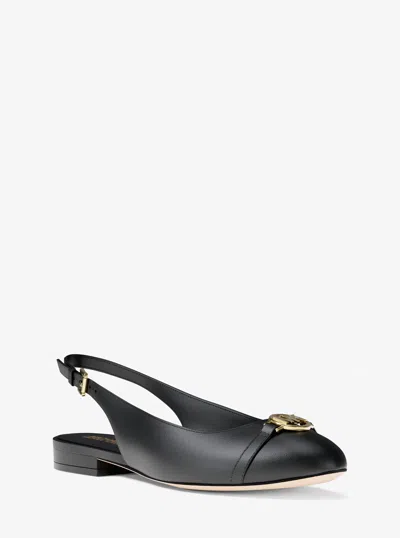 Michael Kors Outlet Dori Slingback Flat In Black
