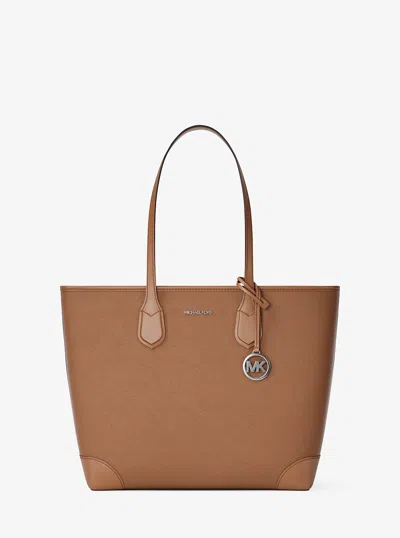 Michael Kors Outlet Eva Large Saffiano Leather Tote Bag In Multi