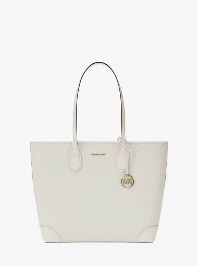 Michael Kors Outlet Eva Large Signature Logo Tote Bag In Multi