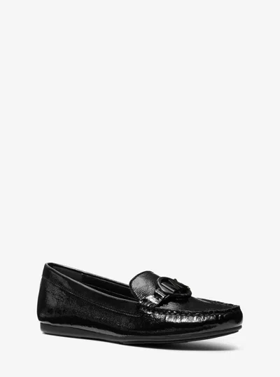 Michael Kors Outlet Fulton Patent Moccasin In Black