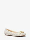 Michael Kors Outlet Fulton Studded Logo Moccasin In White