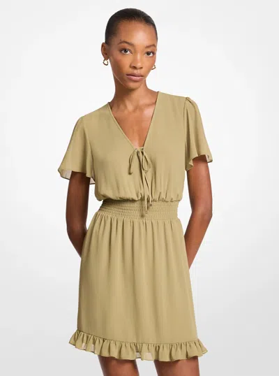 Michael Kors Outlet Georgette Mini Dress In Multi