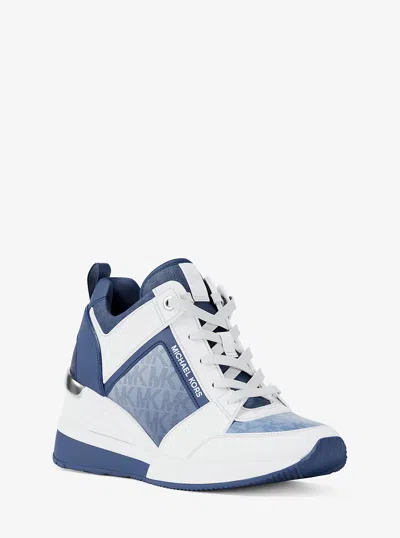 Michael Kors Outlet Georgie Ombré Signature Logo Trainer In Multi