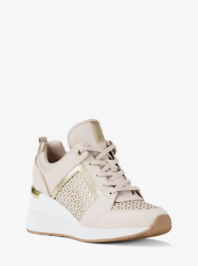 Michael Kors Outlet Georgie Perforated Trainer In White