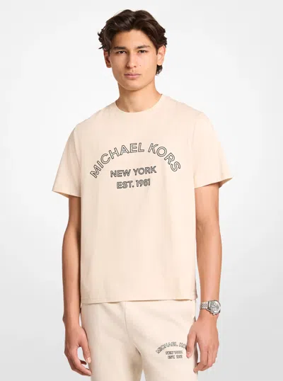 Michael Kors Outlet Graphic Logo Cotton Jersey T-shirt In Multi