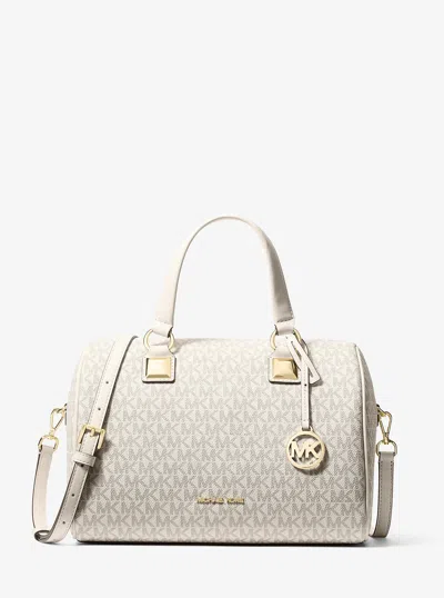 Michael Kors Outlet Grayson Medium Signature Logo Duffel Bag In Multi