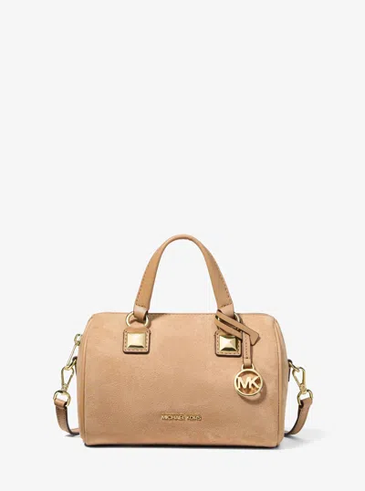 Michael Kors Outlet Grayson Small Duffel Crossbody Bag In Brown